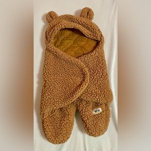 Baby fuzzy swaddle wrap blanket